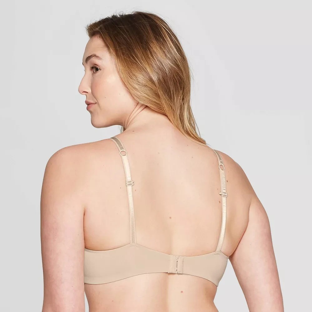 Women's Lightly Lined Wirefree Bra - Auden Soft Beige 34A - Picture 5 of 5